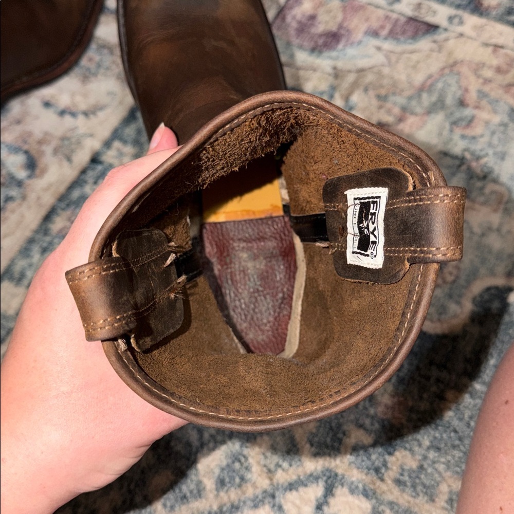 Frye Dark Brown Leather Harness 8R Boots - Picture 7 of 7